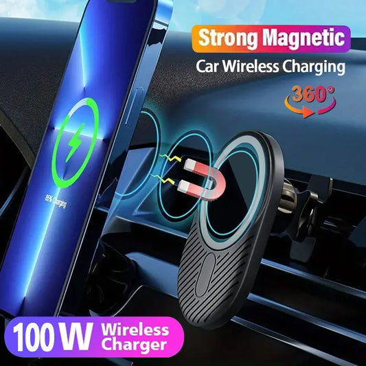 Magsafe 360 Wireless Charger & Car Holder For iPhone 12 to 16 Series